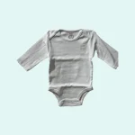 بادی آستین بلند نوزاد طرح وایت