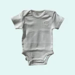 بادی آستین کوتاه نوزاد طرح وایت