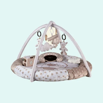 تشک بازی-طرحteddy bear-برند رز برن-جنس مخمل