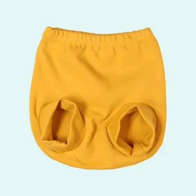 شورت پوشکی خردلی طرح جوجه تیغی