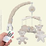 آویز موزیکال تخت طرح teddy bear