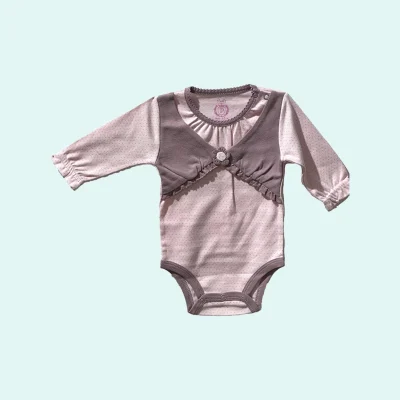 بادی آستین بلند نوزاد طرح یاس برند پاریز