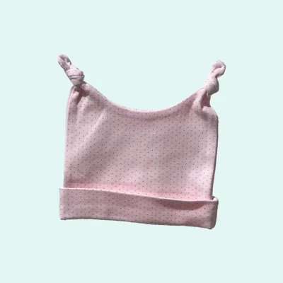 کلاه دوگره نوزاد طرح یاس برند پاریز