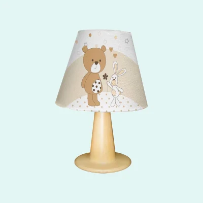 آباژور اتاق کودک مخروطی طرح Bear and Kite