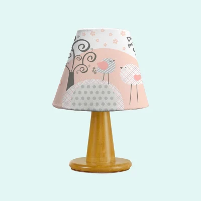 آباژور اتاق کودک مخروطی طرح Love Song