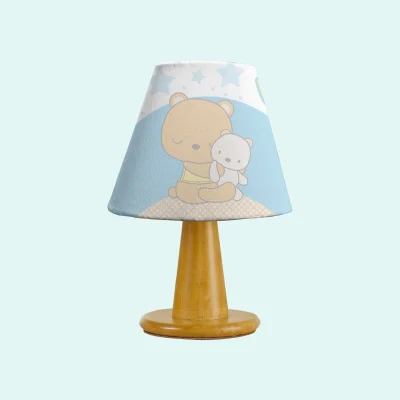 آباژور اتاق کودک مخروطی طرح Lovely Bear